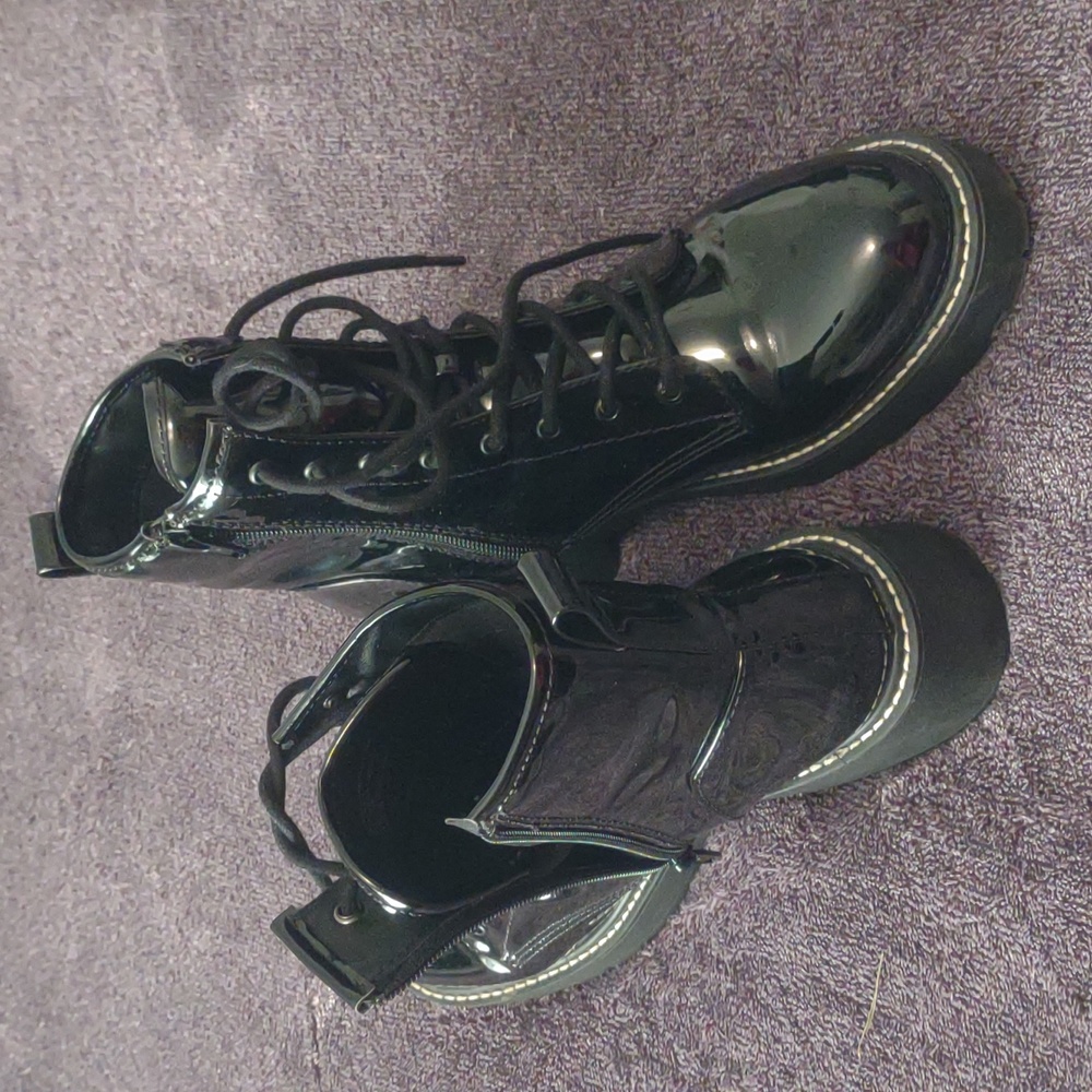 Madden girl black lace up boots